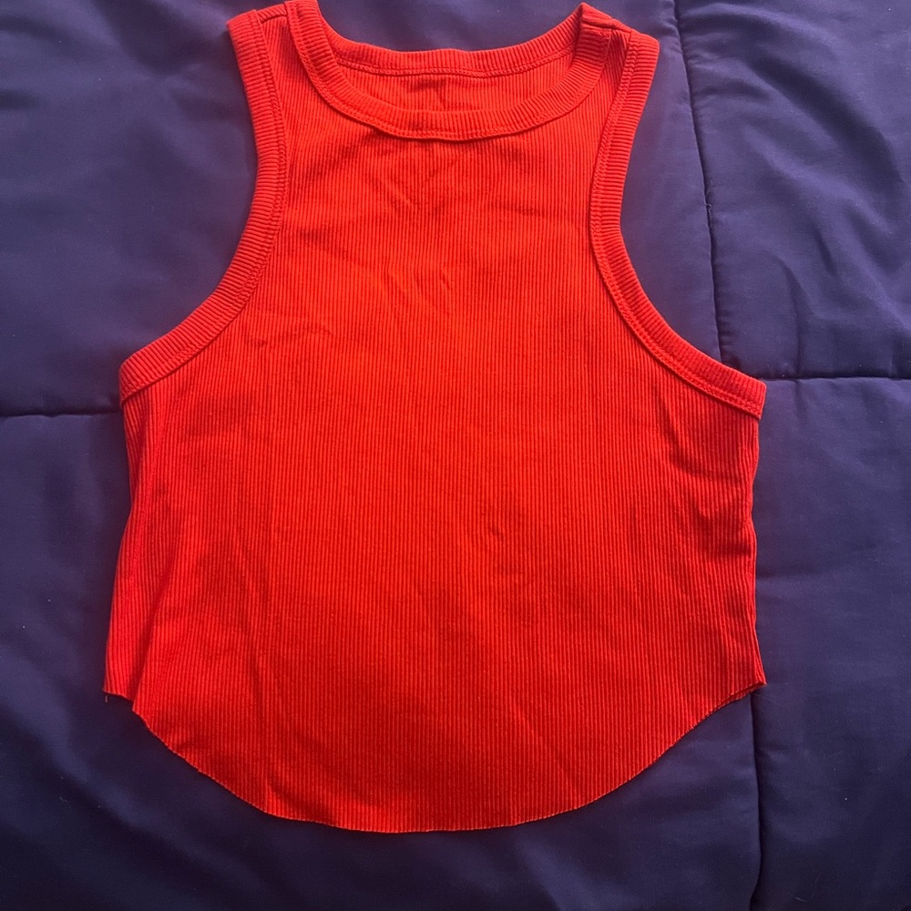 Wild Fable Bright Red Ribbed Tank Top